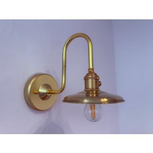 ★真鍮製スワン型ブラケットウォールランプ LED対応壁用照明ウォールランプライトアンティークシャビー...