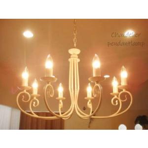 送料無料★シャンデリア アンティーク 8灯 シンプルモダン◆アンティークホワイト　ヨーロピアンゴシッ...