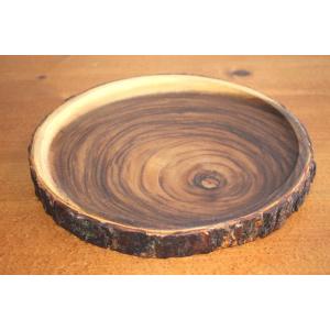 訳あり　アウトレット★森カフェ気分♪直径約26cmアカシアウッドトレーL●●トレイ　ランチプレート　...