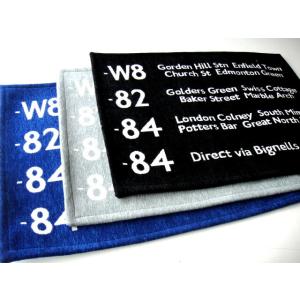 ★バスステーションフロアラグマット90×130cm　ブラック/グレー/ブルー　バスロールサインマット...