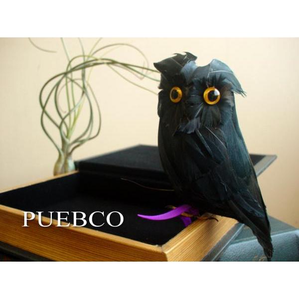 ★PUEBCO Owl ブラック　黒　プエブコ　リアルなフクロウの置物雑貨通販【RCP】