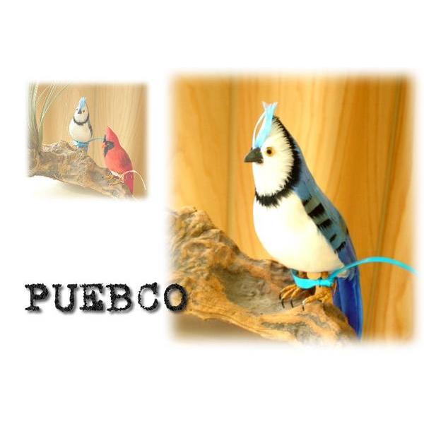 ★PUEBCO（プエブコ） BlueJay青/剥製のようにリアル鳥オブジェ♪雑貨通販【RCP】