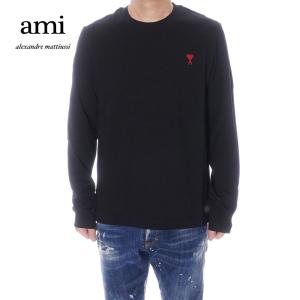 アミ AMI ロングTシャツ 長袖 ユニセックス ブラック UTS205.726 001｜セレクトテイストYahoo!店