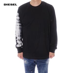 ディーゼル DIESEL ロングTシャツ 長袖 ロンT メンズ ブラック A12272 0GRAI 9XX｜セレクトテイストYahoo!店