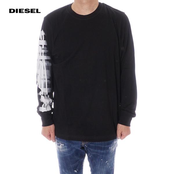 ディーゼル ロングTシャツ メンズ ブラック A12272 0GRAI 9XX DIESEL 長袖 ...