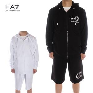 エンポリオ・アルマーニ EMPORIO ARMANI EA7 セットアップ ジップパーカー ハーフパンツ スウェット メンズ 3RPM53 3RPS63 PJ05Z