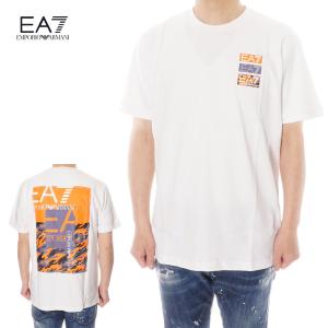 エンポリオ・アルマーニ  EMPORIO ARMANI EA7 半袖Tシャツ メンズ ホワイト 3DPT12 PJ7BZ 1100｜selecty