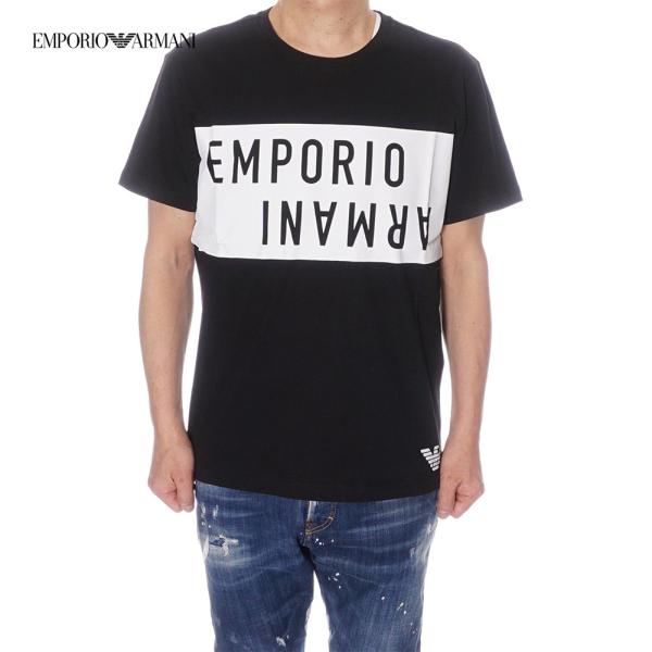 エンポリオ・アルマーニ EMPORIO ARMANI Tシャツ メンズ ブラック×ホワイト 2118...