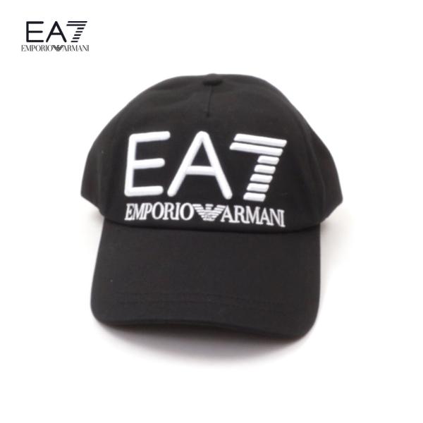 エンポリオ・アルマーニ  EMPORIO ARMANI EA7 キャップ 帽子 メンズ ブラック×ホ...