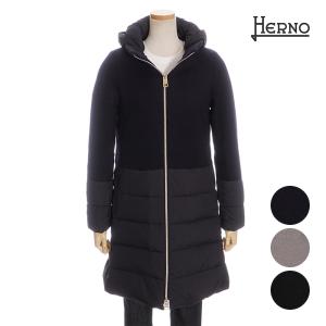 ヘルノ HERNO ダウンジャケット コート ウール切替 レディース ヘルノ HERNO ダウンジャケット コート ウール切替 レディース