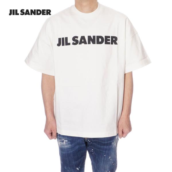 ジルサンダー JIL SANDER Tシャツ オーバーサイズ メンズ オフホワイト J21GC000...