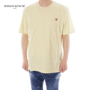 メゾン キツネ MAISON KITSUNE 半袖 丸首 Tシャツ ユニセックス イエロー LM00104KJ0008 P712｜selecty