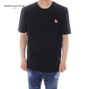 メゾン キツネ MAISON KITSUNE 半袖Tシャツ 丸首 ユニセックス ブラック LM00110KJ0008 P199｜selecty