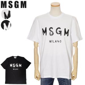 エムエスジーエム MSGM Tシャツ 半袖 メンズ ホワイト ブラック 3040MM97 217098