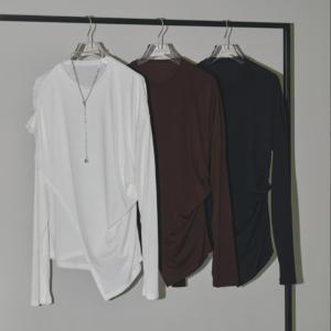 SALE50%OFF TODAYFUL Asymmetry Drape Long T-Shirts アシンメトリードレープロングTシャツ 12320603 レディース(クーポン使用不可)｜selectzakkamu
