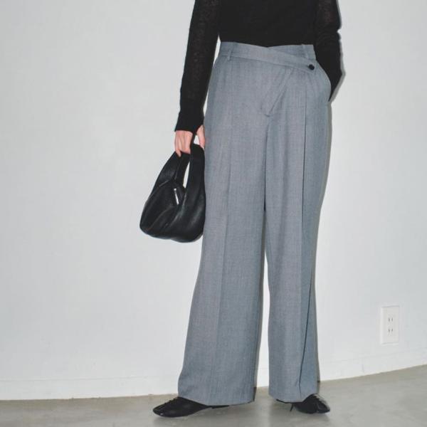 トゥデイフル TODAYFUL 2024春夏 Asymmetry Twill Trousers アシ...