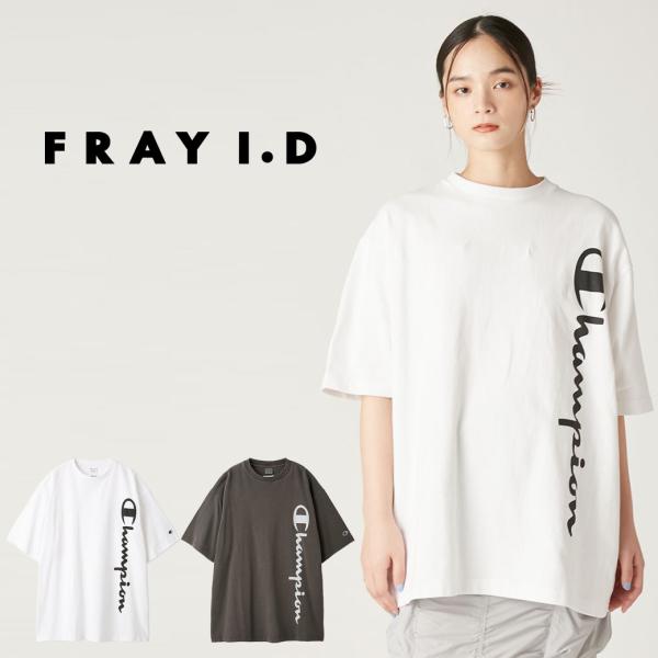 SALE50%OFF フレイアイディー Champion ピグメントロゴビッグＴシャツ fwct25...