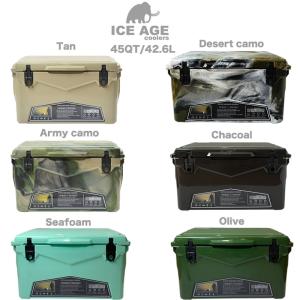 ICE AGE cooler (アイスエイジ) クーラーボックス 45QT 42.6L / ILC045 2-3人向けクーラーBOX 充実のオプション 高性能 釣り キャンプ