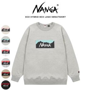 NANGA ナンガ ECO HYBRID BOX LOGO SWEATSHIRT エコハイブリッドボックスロゴスウェットシャツ ユニセックス｜selectzakkamu