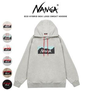 NANGA ナンガ ECO HYBRID BOX LOGO SWEAT HOODIE / エコハイブリッドボックスロゴスウェットフーディー パーカー｜selectzakkamu