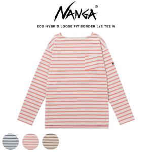 NANGA ナンガ ECO HYBRID LOOSE FIT BORDER L/S TEE W エコハイブリッド ルーズフィット ボーダー ロングスリーブティー｜selectzakkamu