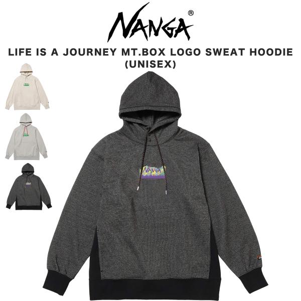 NANGA LIFE IS A JOURNEY MT.BOX LOGO SWEAT HOODIE(U...