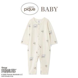 ジェラートピケ ベビー PEANUTS BABY SNOOPY×BEAR 総柄ロンパース pbco251442 スヌーピー 赤ちゃん gelato pique｜selectzakkamu