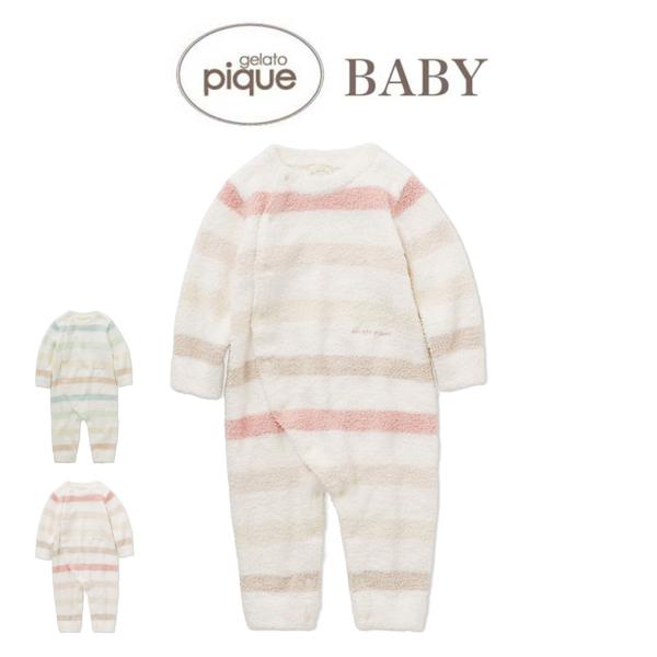 gelato pique baby ジェラートピケ ベビー BABY ベビモコ5ボーダーロンパース ...