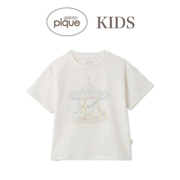 gelato pique kids キッズ メリーゴーランドワンポイントTシャツ pkct24145...