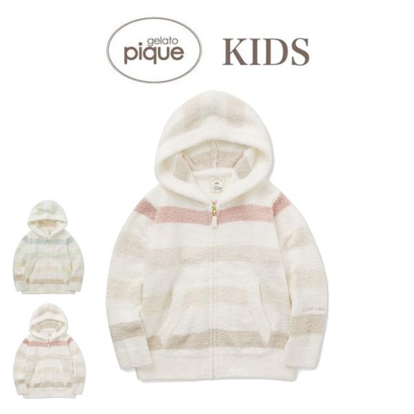 gelato pique kids ジェラートピケ キッズ ベビモコ5ボーダーパーカー pknt24...