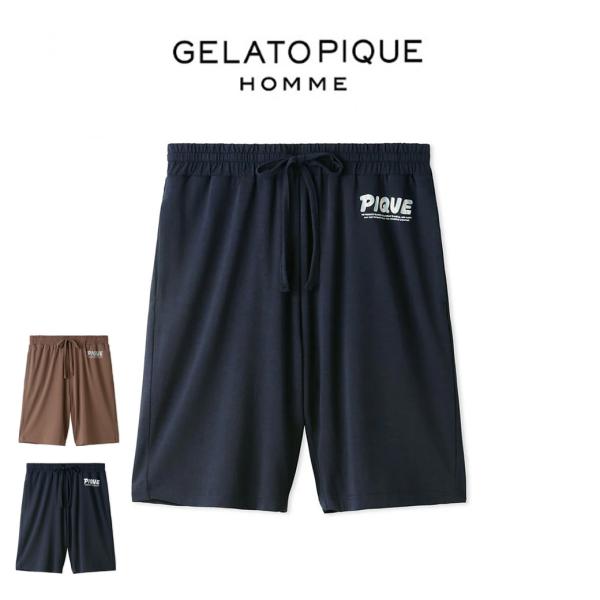 GELATO PIQUE HOMME ワンポイントロゴレーヨンハーフパンツ pmcp242942 メ...