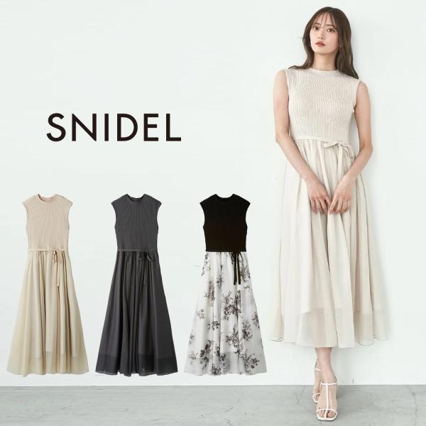 スナイデル ドッキングワンピース swno252060 レディース ロングワンピース ノースリーブ ...