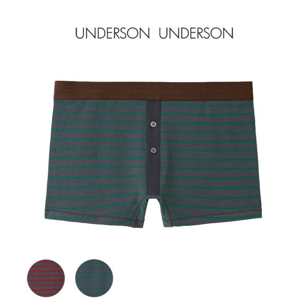 UNDERSON UNDERSON ボーダーショートトランクス uumgg234090 メンズ 男性...