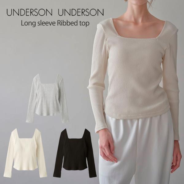 アンダーソンアンダーソン ロングスリーブリブトップス（カップ付き）uuwct245190 ※返品不可...