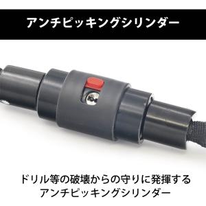 愛車を守る 盗難防止 バイクロックチェーン 極...の詳細画像4