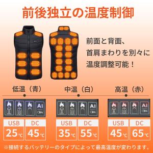 2026年モデル 電熱ベスト 27枚繊維ヒータ...の詳細画像3