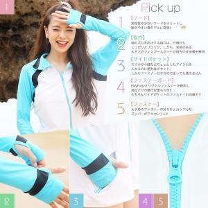 ラッシュガード レディース 長袖 水着の上に着...の詳細画像5
