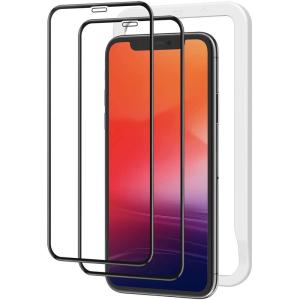 NIMASO ガラスフィルム iPhone11 Pro Max/iPhone XS Max 用 全面保護 フィルム ガイド枠付き 2枚セット｜self-improvement