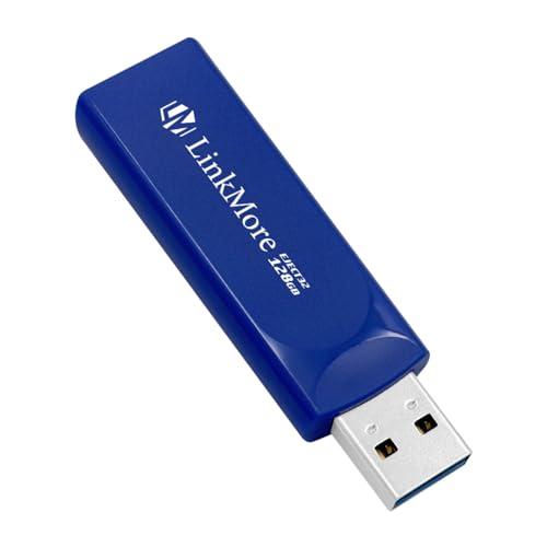 LinkMore USBメモリ Eject32 128GB USB3.2 スライド式 (最大読込速度...