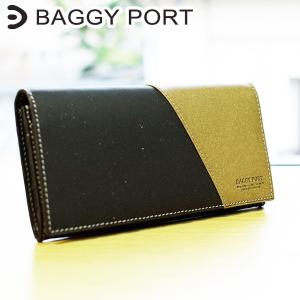 長財布 ZKM-601 BAGGYPORT バギーポート リサイクルレザー メンズ レディース 本革 かぶせ付き 束入れ ツートンカラー｜selfish-ys