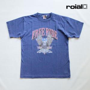 ROIAL,ロイアル/23SU/半袖Tシャツ/EAGLE TEE・R232MTS04/NAVY・ネイビー/メンズ/サーフ/アメカジ/シンプル/USAコットン/ピグメント染｜selfishsurf