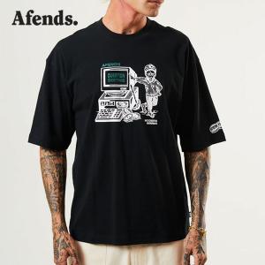 AFENDS,アフェンズ/22SP/半袖Tシャツ/Ripple Oversized S/S Tee・M222014/BLACK・ブラック/Pat Rogasch/オーバーサイズ｜selfishsurf