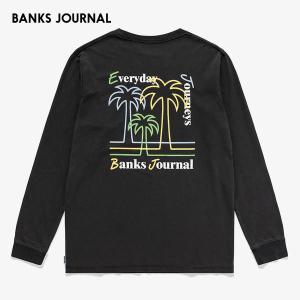 BANKS JOURNAL,バンクス/21HO/長袖Tシャツ・ロンTee/OASIS LS TEE・ALTS0067/DIRTY BLACK・ウォッシュブラック/ロゴ/アート/メンズ｜selfishsurf