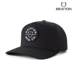 BRIXTON,ブリクストン/22HO/CAP,キャップ/CREST C MP SNAPBACK/BLACK・ブラック/フリーサイズ/メンズ/ワッペン/スナップバック｜selfishsurf