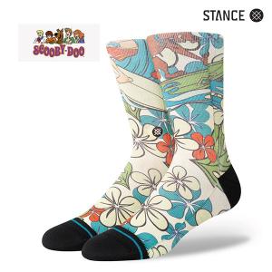 STANCE・スタンス/靴下・ソックス/23FA/THE CLASSIC CREW・SURFS UP SHAGGY/BLU・ブルー/L(25.5-29cm)/SCOOBY DOO/スクービー・ドゥー/｜selfishsurf