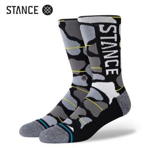 STANCE・スタンス/SOCKS・靴下・ソックス/20FA/THE CLASSIC CREW・OG CAMO/BLK・ブラック/L(25.5-29cm)/メンズ/定番モデル/ロゴ/ボーダー/カモ柄/迷彩｜selfishsurf