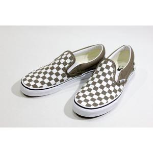 Vansバンズ/22HO/LIFESTYLE/CLASSIC SLIP-ON,スリッポン/COLOR THEORY CHECKERBOARD WALNUT/TRUE WHITE/チェッカー/キャンバス/スニーカー｜selfishsurf