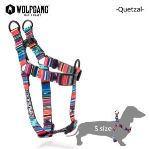 WOLFGANG MAN＆BEAST・ウルフギャング/犬用/ハーネス/Quetzal HARNESS/Sサイズ/小型犬/メキシカン柄/中米グアテマラ/BriteBlue.org/AMERICAN MADE/21｜selfishsurf