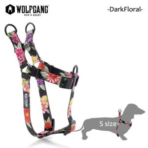 WOLFGANG MAN＆BEAST・ウルフギャング/犬用/ハーネス/DarkFloral HARNESS/Sサイズ/小型犬/花柄/AMERICAN MADE/21｜selfishsurf