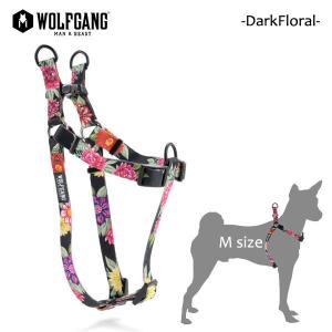 WOLFGANG MAN＆BEAST・ウルフギャング/犬用/ハーネス/DarkFloral HARNESS/Mサイズ/中型/花柄/AMERICAN MADE/21｜selfishsurf